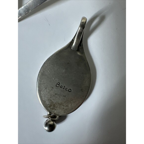 BARBARA BOSCO Hand Made Sterling Silver Yellow Butterfly Wing Necklace Pendant - Picture 2 of 4